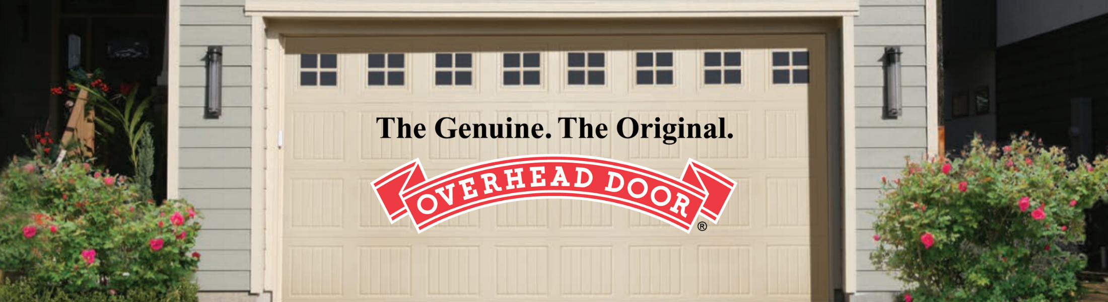 garage door with Overhead Door of North Arkansas logo